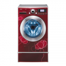 red washing machine